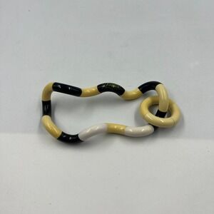 Vintage 1981 Tangle Fidget Toy Richard Zawitz Black Cream White Sensory Desk Toy